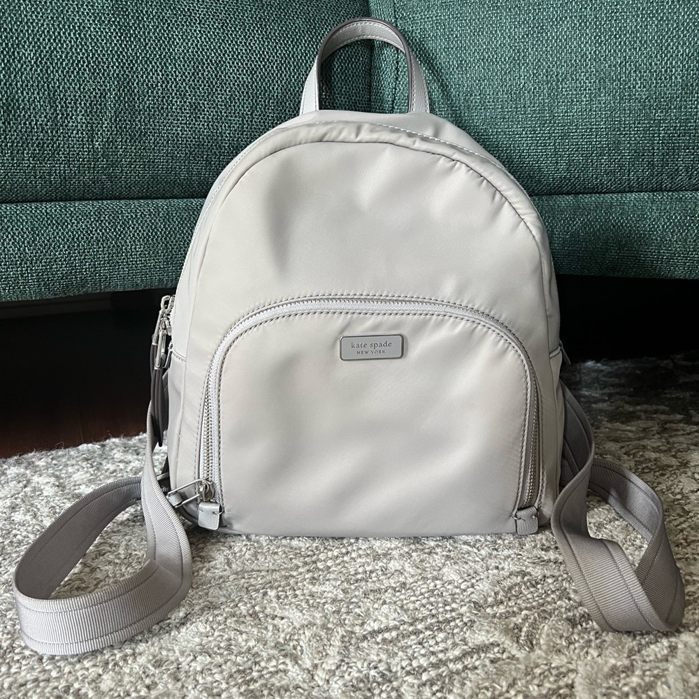 Kate Spade Dawn Soft Taupe (Light Gray) Nylon Backpack